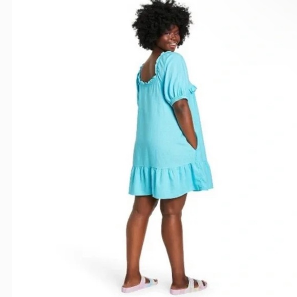 Stoney clover Lane x Target Blue Ruffled Dress size large l - Picture 4 of 8
